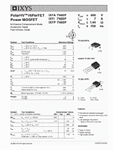 DataSheet IXFI7N80P pdf